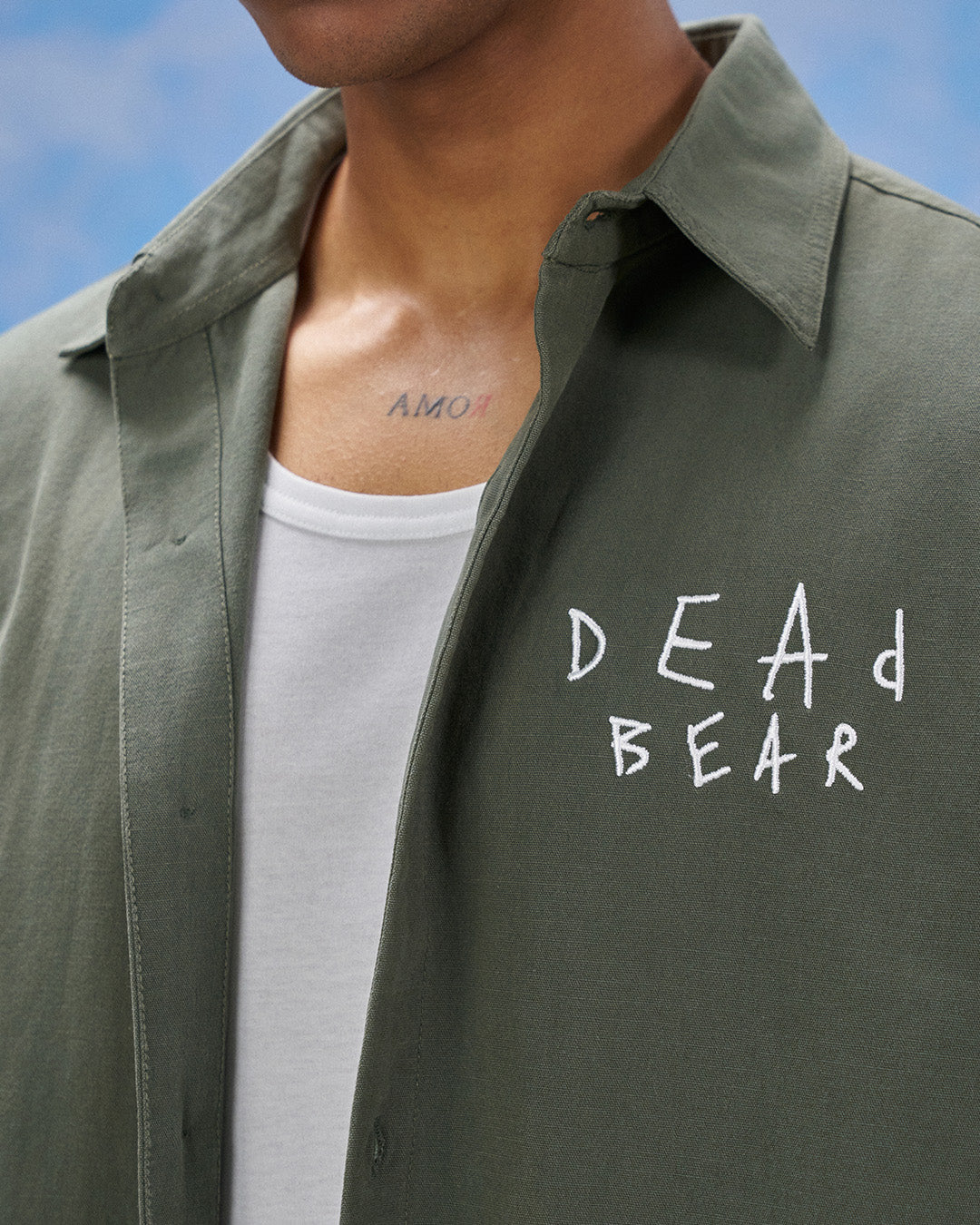 Scribbled Logo Shirt Moss