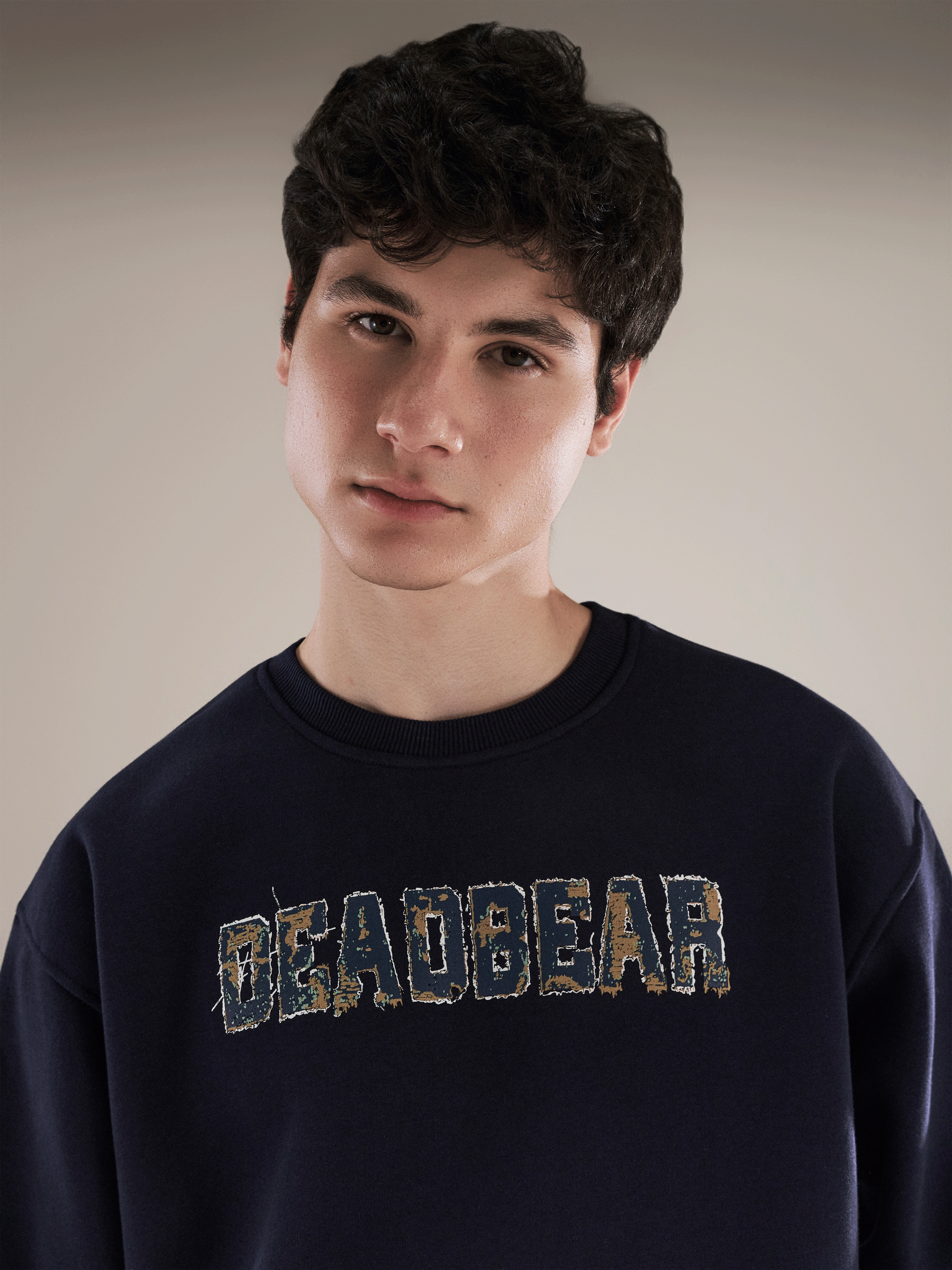 Fake Denim Sweatshirt Navy