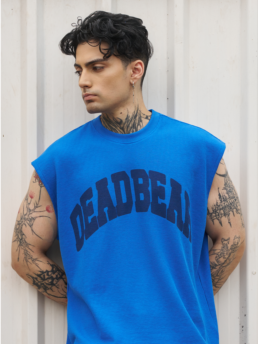 Waffle Tank Royal Blue