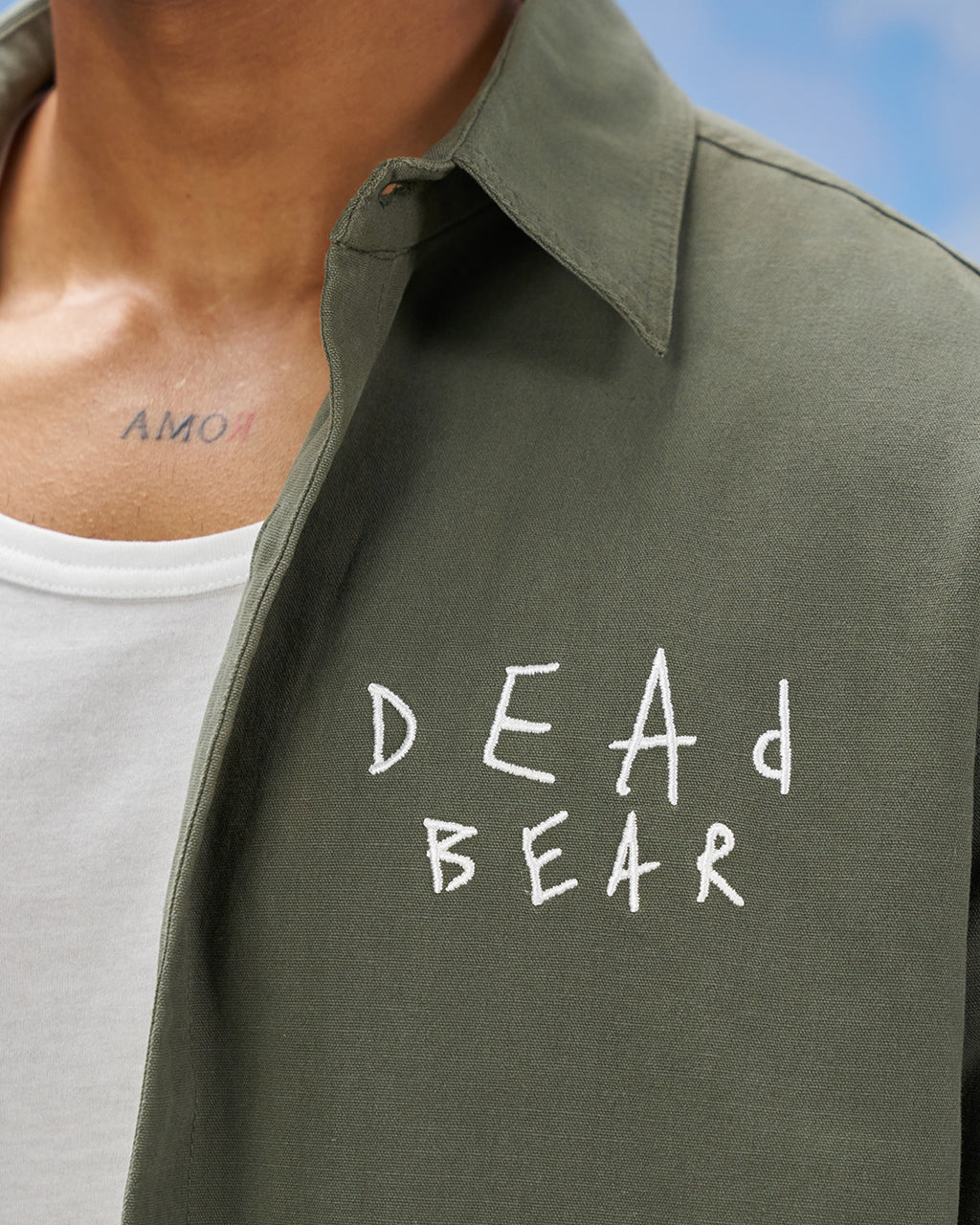 Scribbled Logo Shirt Moss