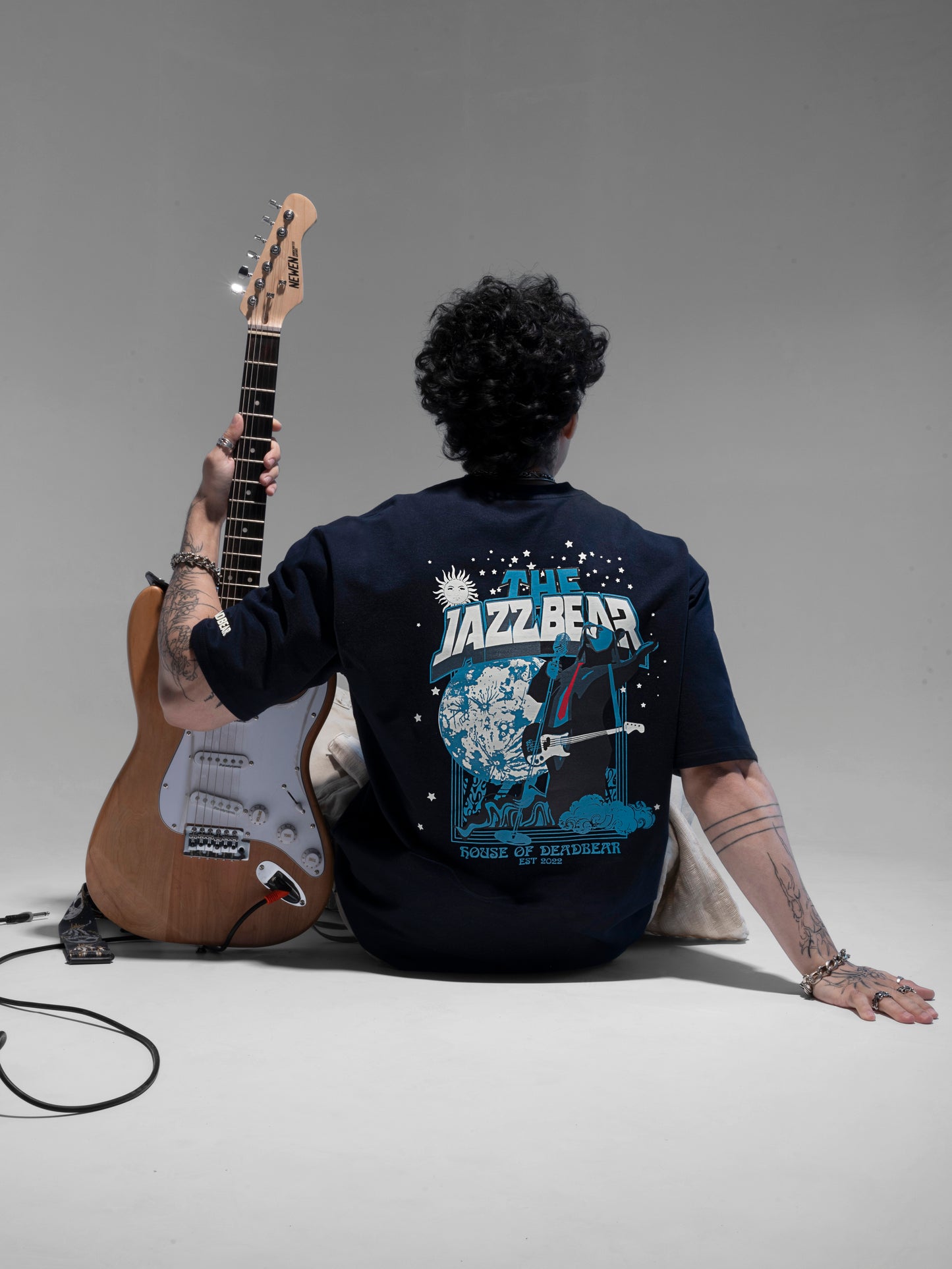 The Jazzbear Tee Navy Blue