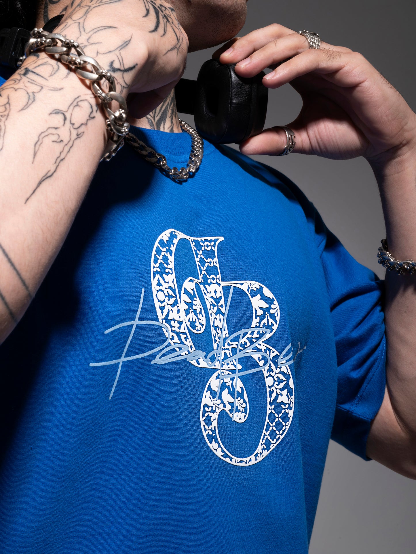 The Headphone Tee Royal Blue