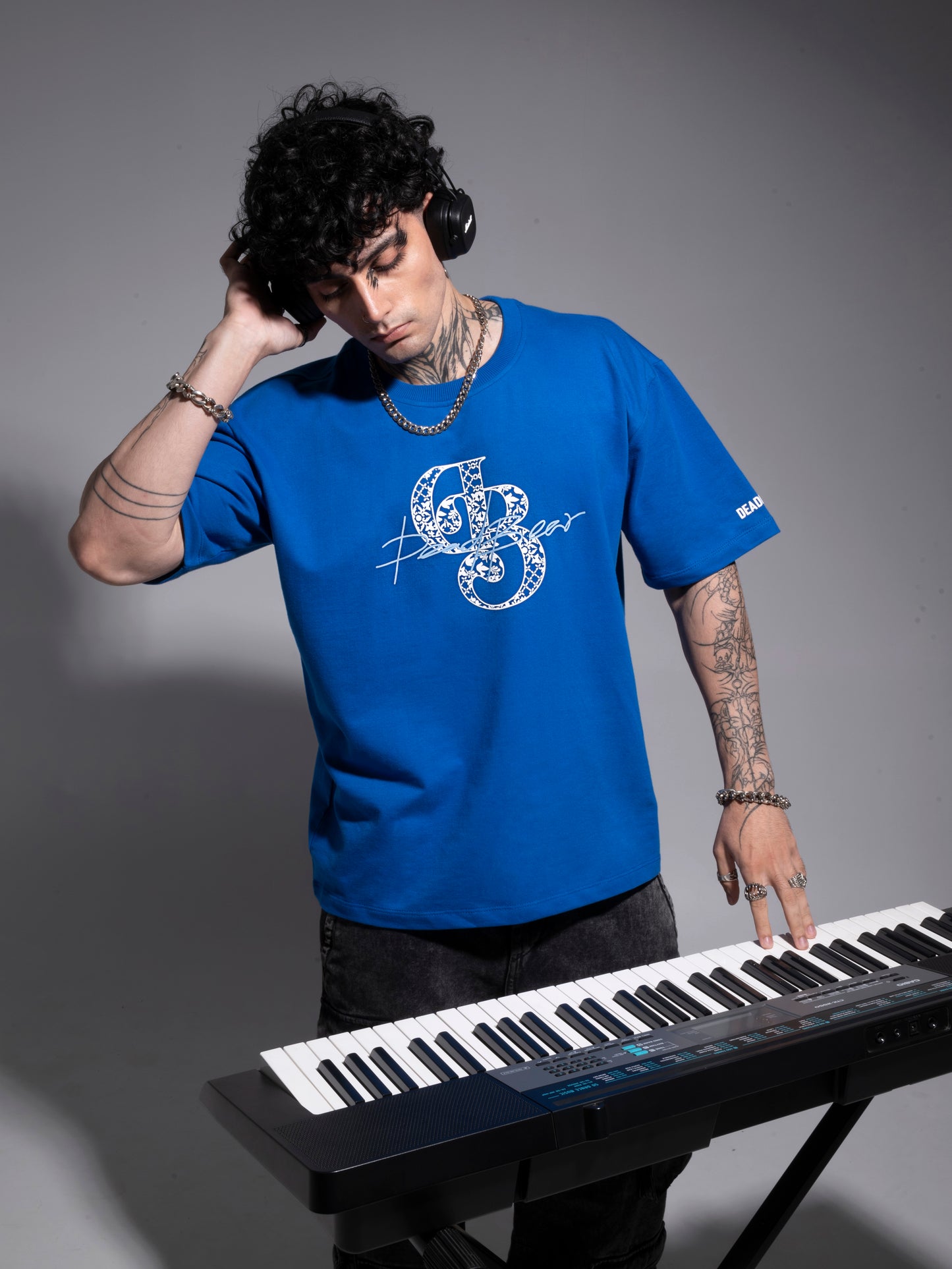 The Headphone Tee Royal Blue