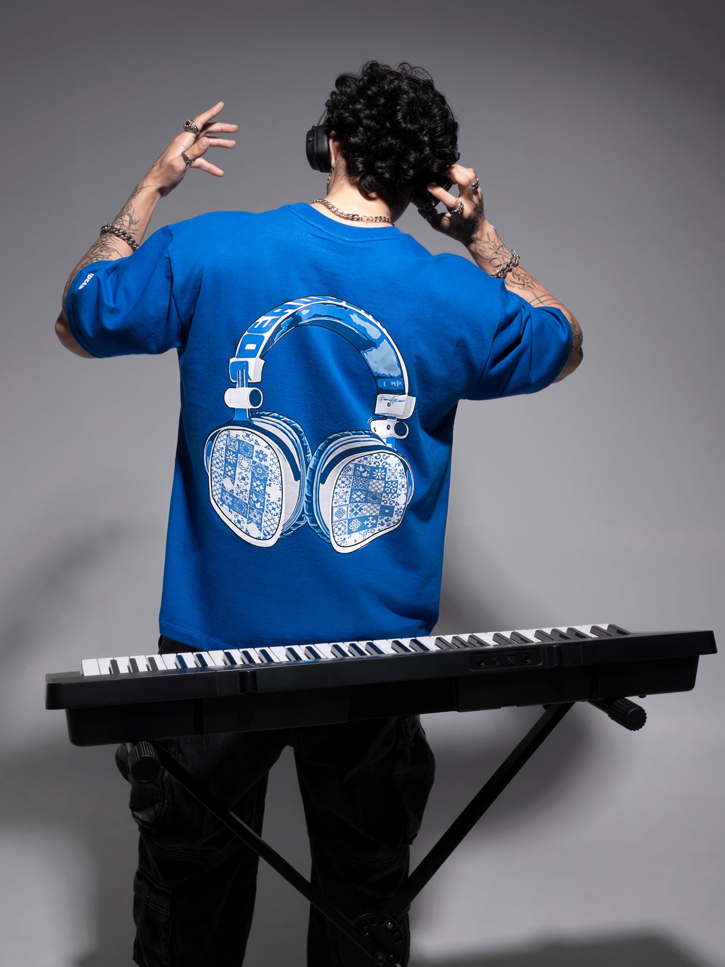 The Headphone Tee Royal Blue