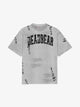 Distressed Washed Grey Tee