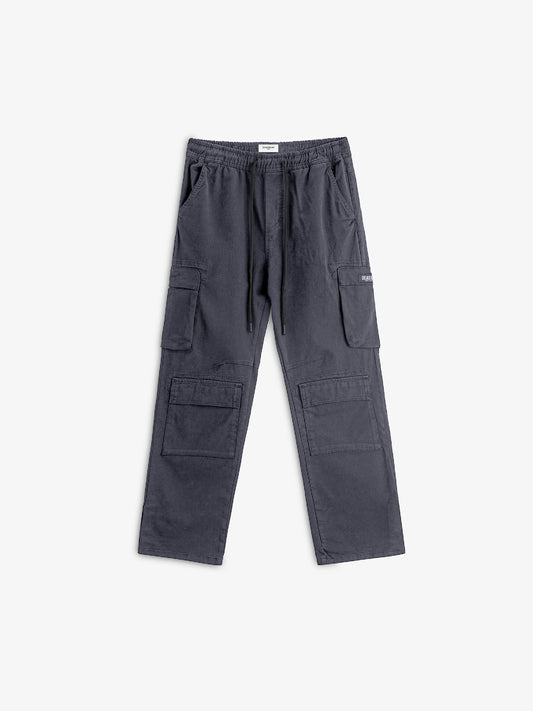 Washed Grey Cargo Pants