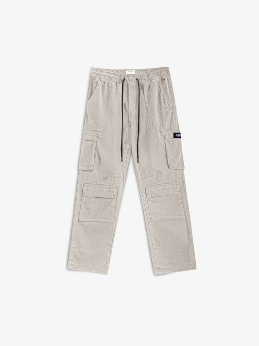 Washed Beige Cargo Pants