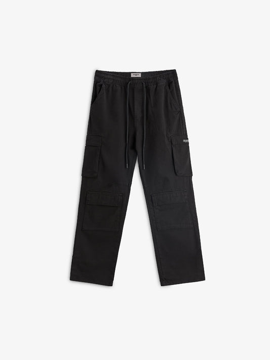 Washed Black Cargo Pants