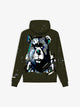 Grumpy Bear Hoodie Olive