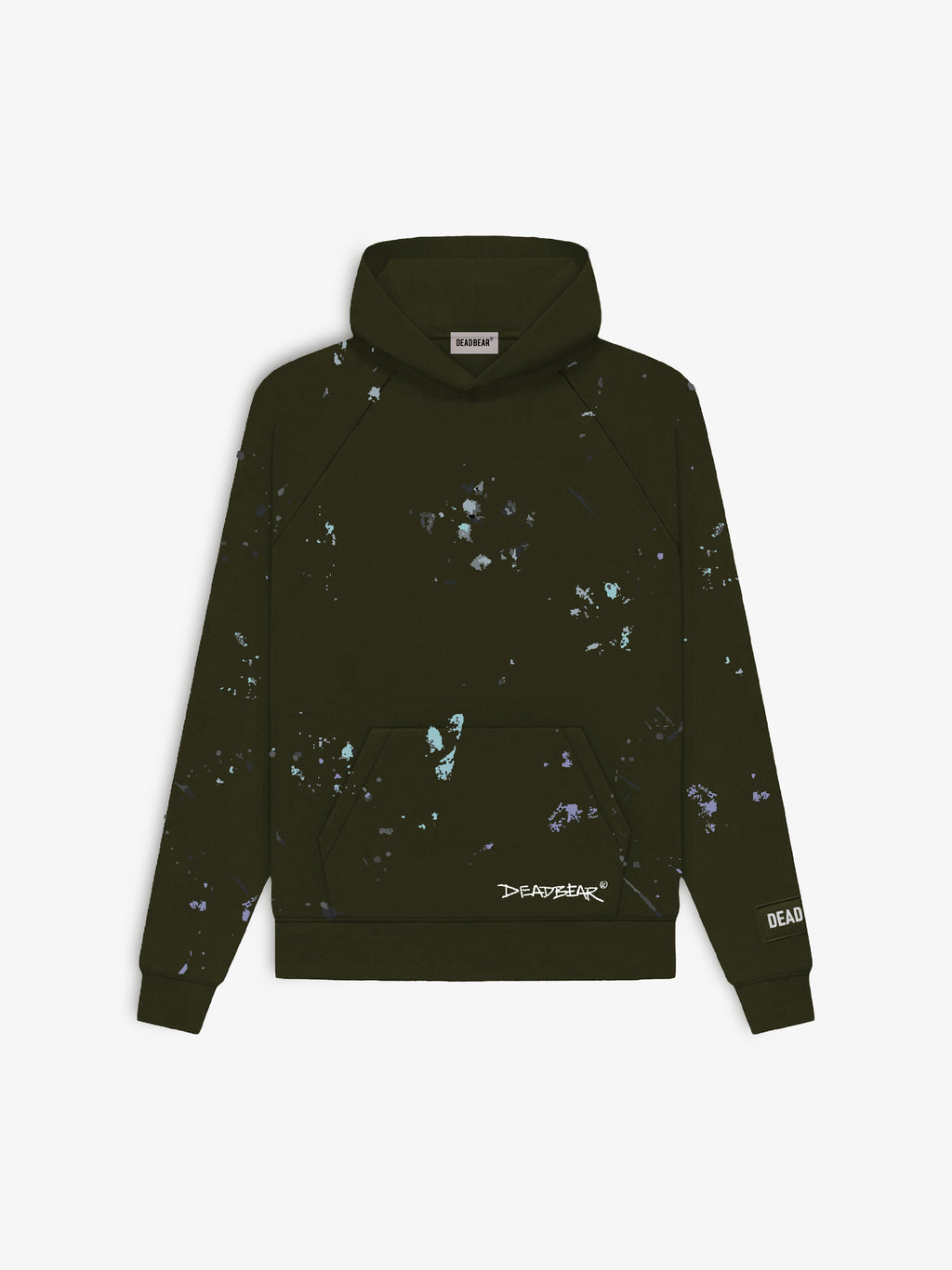 Grumpy Bear Hoodie Olive